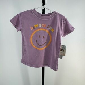 Dot Dot Smile “Always fun” purple top size 12-24 months brand new with tags